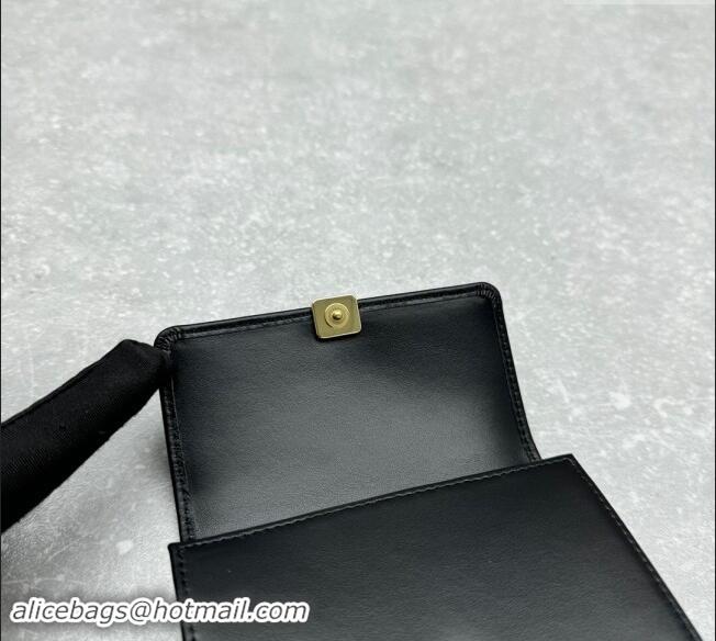 Market Sells Miu Miu Leather Small Wallet MIU006 Black 2024