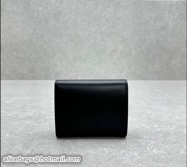 Market Sells Miu Miu Leather Small Wallet MIU006 Black 2024