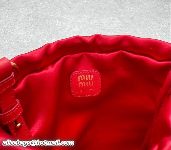 Best Price Miu Miu Duchesse Pouch Lacquer 5NG010 Red 2024