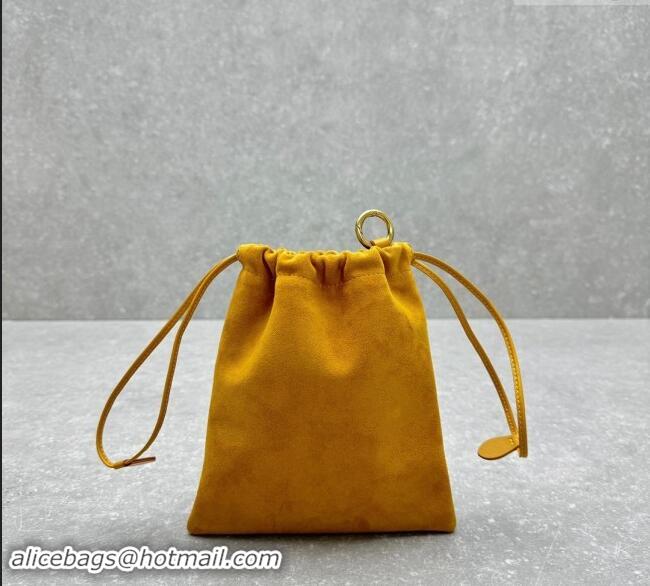 Good Looking Miu Miu Suede Pouch Whiskey 5NG010 Yellow 2024