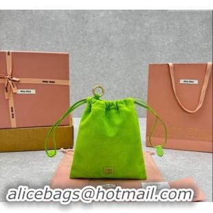 Buy Cheap Miu Miu Suede Pouch 5NG010 Apple Green 2024