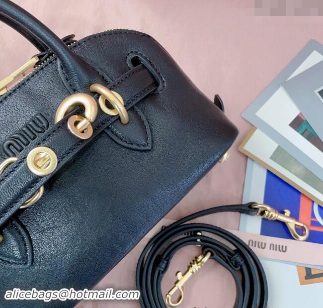 Market Sells Miu Miu Aventure nappa leather mini bag 5BP090 Black 2024