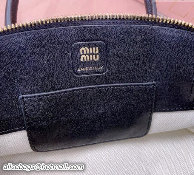 Market Sells Miu Miu Aventure nappa leather mini bag 5BP090 Black 2024