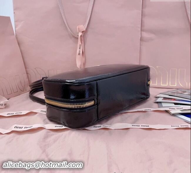 Well Crafted Miu Miu Beau naplak patent leather bag 5BB173 Black 2024