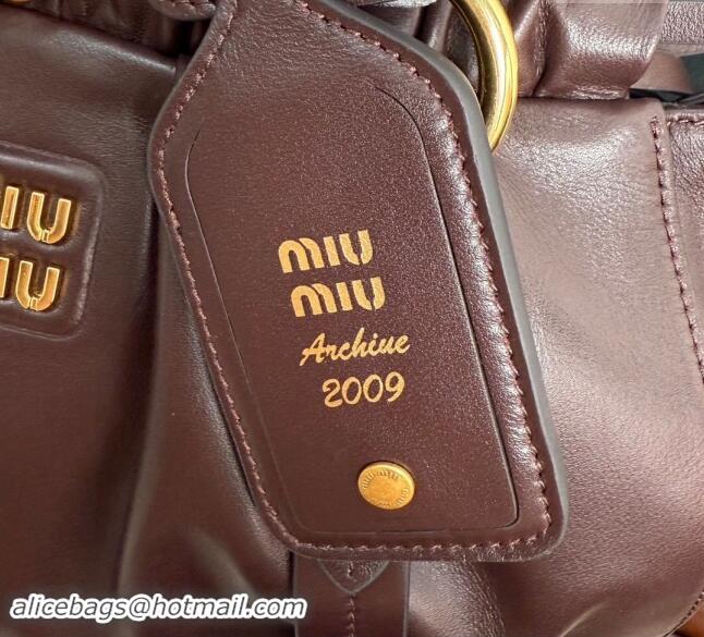 Luxurious Miu Miu Small Joie Nappa Leather Bag 5BG306 Briarwood 2024