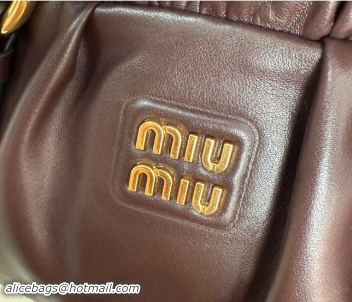 Luxurious Miu Miu Small Joie Nappa Leather Bag 5BG306 Briarwood 2024