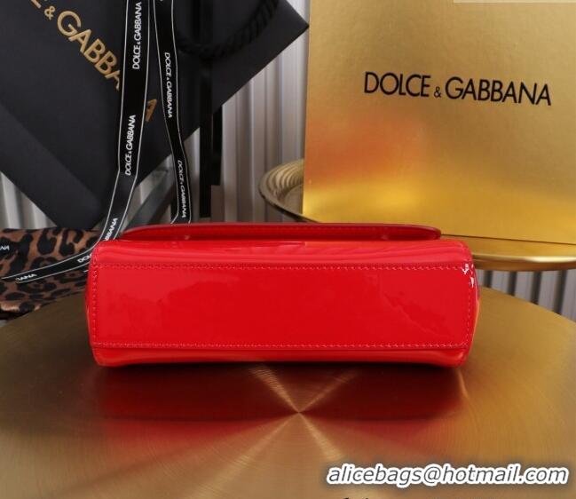 Top Design Dolce&Gabbana Patent Calfskin Small Sicily handbag BB6111 Red 2024