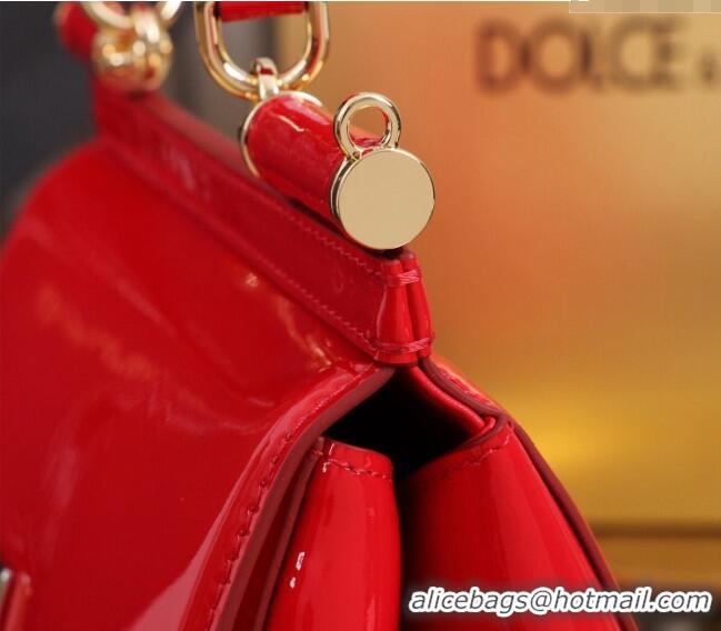 Good Looking Dolce&Gabbana Patent Calfskin Small Sicily handbag BB6112 Red 2024