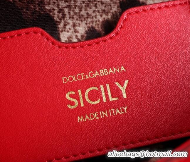 Good Looking Dolce&Gabbana Patent Calfskin Small Sicily handbag BB6112 Red 2024