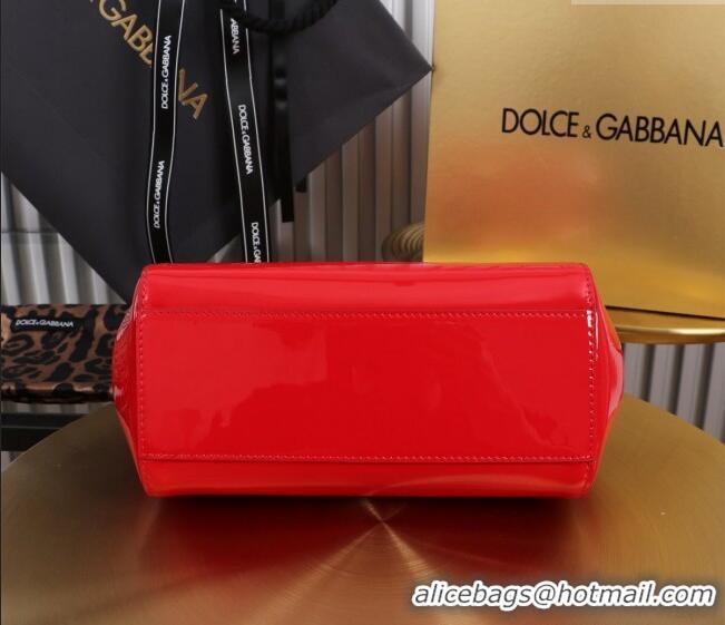 Good Looking Dolce&Gabbana Patent Calfskin Small Sicily handbag BB6112 Red 2024