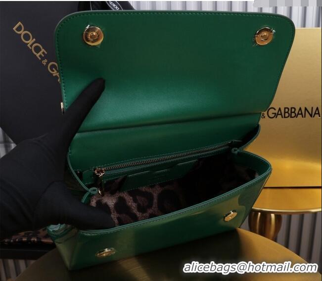 Best Quality Dolce&Gabbana Patent Calfskin Large Sicily handbag BB6113 Green 2024