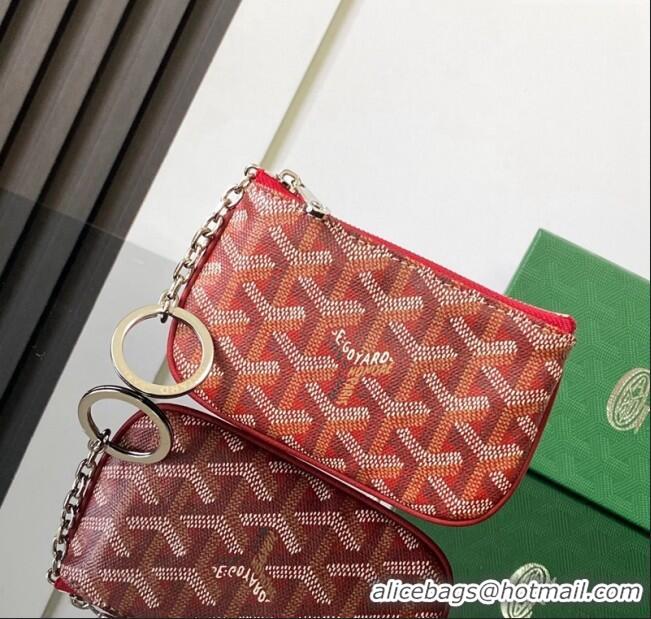 Luxury Discount Goyard Sesame Pouch GY3316 Red 2024