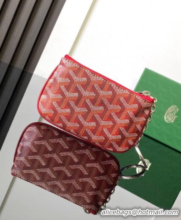 Luxury Discount Goyard Sesame Pouch GY3316 Red 2024