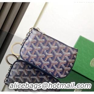 Inexpensive Goyard Sesame Pouch GY3316 Navy Blue 2024