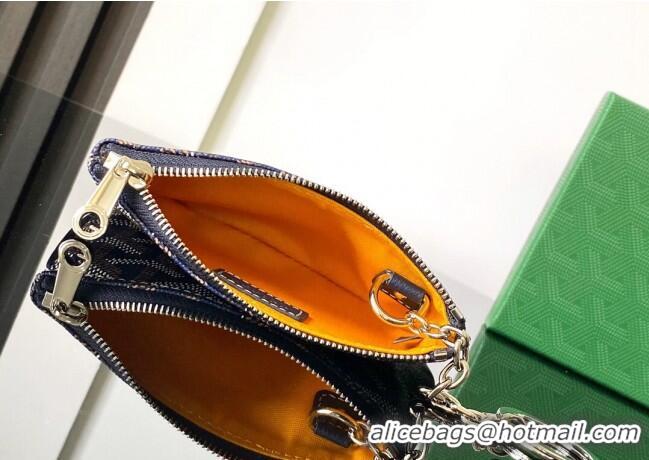 Inexpensive Goyard Sesame Pouch GY3316 Navy Blue 2024