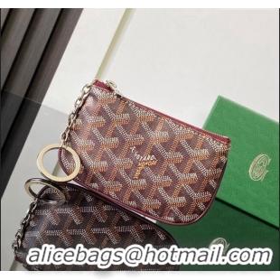 Original Cheap Goyard Sesame Pouch GY3316 Burgundy 2024