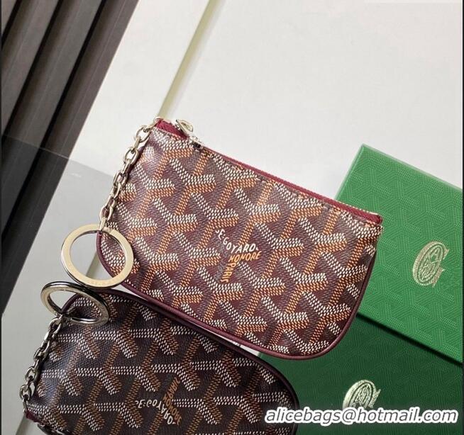 Original Cheap Goyard Sesame Pouch GY3316 Burgundy 2024