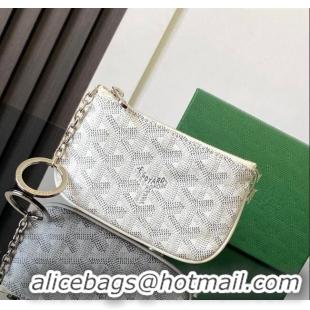 Luxury Cheap Goyard Sesame Pouch GY3316 White 2024