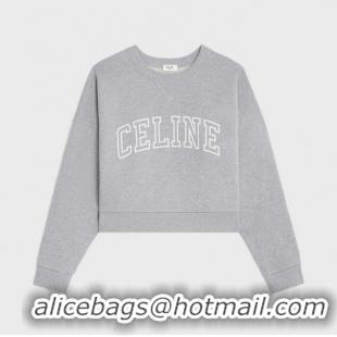 Buy Discount Celine Loose Sweatshirt In Cotton Fleece CE4120 Grey