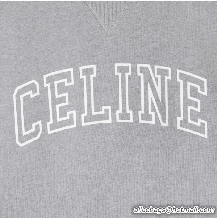 Buy Discount Celine Loose Sweatshirt In Cotton Fleece CE4120 Grey