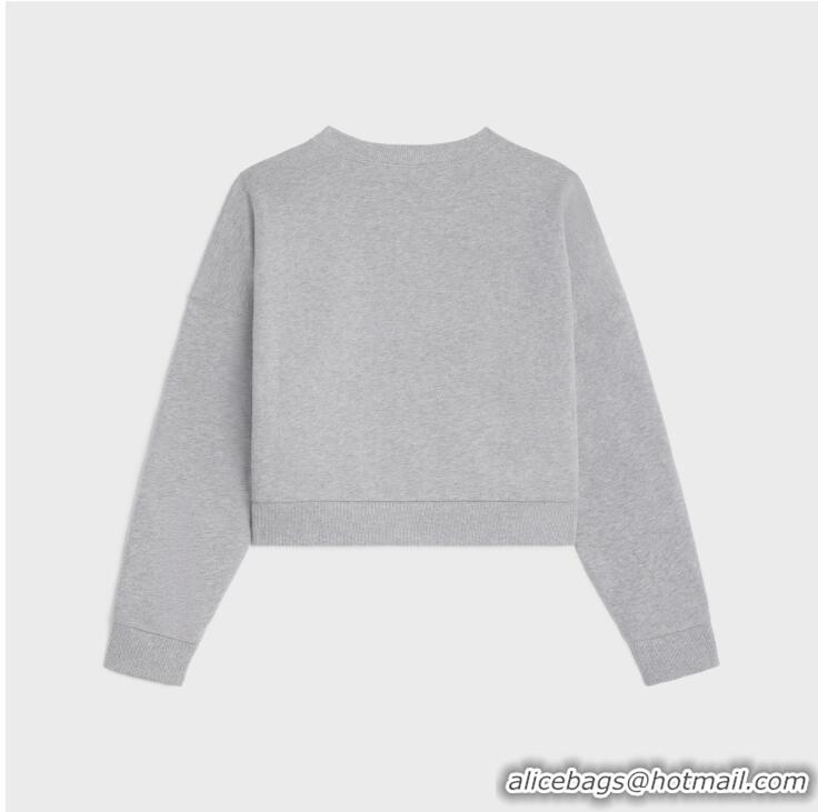 Buy Discount Celine Loose Sweatshirt In Cotton Fleece CE4120 Grey