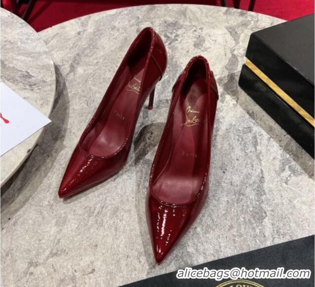 Stylish Christian Louboutin Sporty Kate High Heel Pumps 10cm in Patent Leather Red 1223134