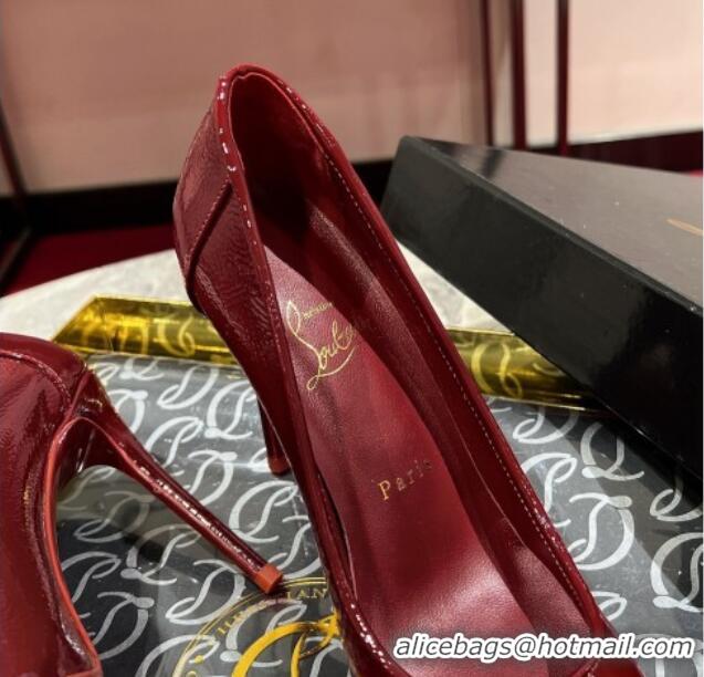 Stylish Christian Louboutin Sporty Kate High Heel Pumps 10cm in Patent Leather Red 1223134