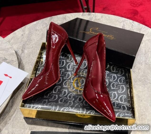 Stylish Christian Louboutin Sporty Kate High Heel Pumps 10cm in Patent Leather Red 1223134