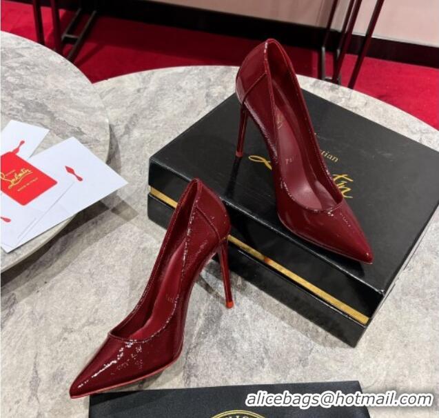 Stylish Christian Louboutin Sporty Kate High Heel Pumps 10cm in Patent Leather Red 1223134