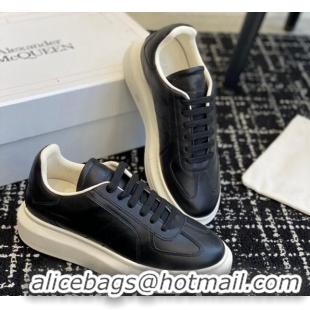 Best Grade Alexander McQueen Oversized Retro Sneakers in Matte Silky Calfskin Black 1114004