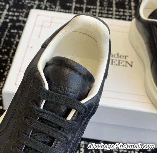 Best Grade Alexander McQueen Oversized Retro Sneakers in Matte Silky Calfskin Black 1114004