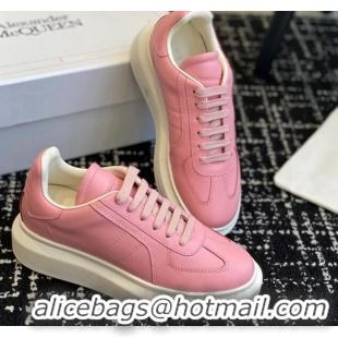 Top Grade Alexander McQueen Oversized Retro Sneakers in Matte Silky Calfskin Light Pink 1114006