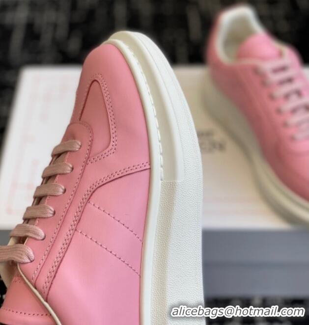 Top Grade Alexander McQueen Oversized Retro Sneakers in Matte Silky Calfskin Light Pink 1114006