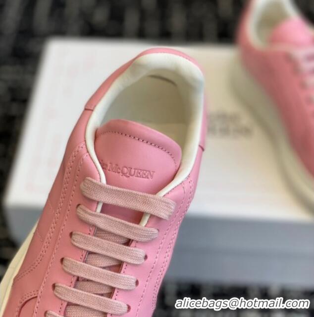 Top Grade Alexander McQueen Oversized Retro Sneakers in Matte Silky Calfskin Light Pink 1114006