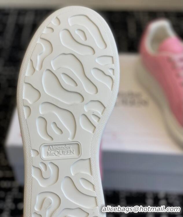 Top Grade Alexander McQueen Oversized Retro Sneakers in Matte Silky Calfskin Light Pink 1114006