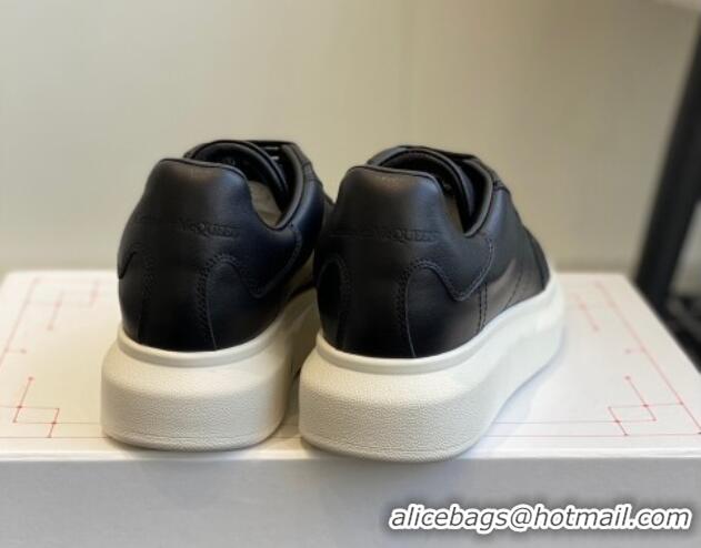 Grade Quality Alexander McQueen Oversized Retro Sneakers in Matte Silky Calfskin Black Upper 1114008