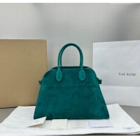 Reasonable Price The Row Soft Margaux 15 Bag in Suede 1831 Green 2023