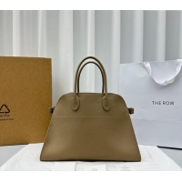 Grade Quality The Row Margaux 17 Large Tote Bag in Grained Leather 1831 Beige 2024