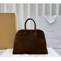 Discount Design The Row Margaux 17 Large Tote Bag in Suede 1831 Brown 2024