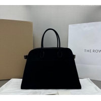 Traditional Specials The Row Margaux 17 Large Tote Bag in Suede 1831 Black 2024