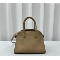 Grade Design The Row Margaux 10 Small Tote Bag in Lichee-Grained Leather 1831 Beige 2024