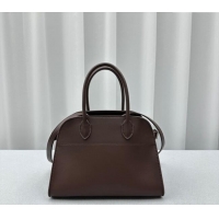 Classic Specials The Row Margaux 10 Small Tote Bag in Smooth Leather 1831 Chocolate 2024