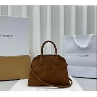 Original Cheap The Row Margaux 12 Tote Bag in Suede 1833 Caramel Brown 2024