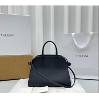 New Release Creation The Row Margaux 12 Tote Bag in Smooth Leather 1833 Navy Blue 2024