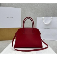 Low Cost The Row Margaux 12 Tote Bag in Smooth Leather 1833 Dark Red 2024