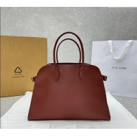 Pretty Style The Row Margaux 15 Medium Tote Bag in Smooth Leather 1831 Brick Red 2024