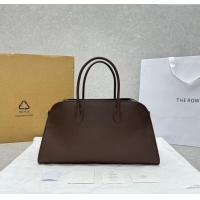 New Release Creation The Row EW Margauxdf Tote Bag in Smooth Leather 1828 Chocolate Brown 2024