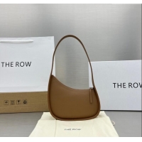 Famous Brand The Row Half Moon Shoulder Bag in Leather 1811 Brown 2024