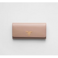 Buy Promotional Prada Large Saffiano Leather Wallet 1MH132 Pink