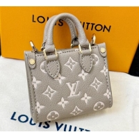 Super Quality Louis Vuitton Micro Bag On The Go Charm M02133 Grey/White 2024